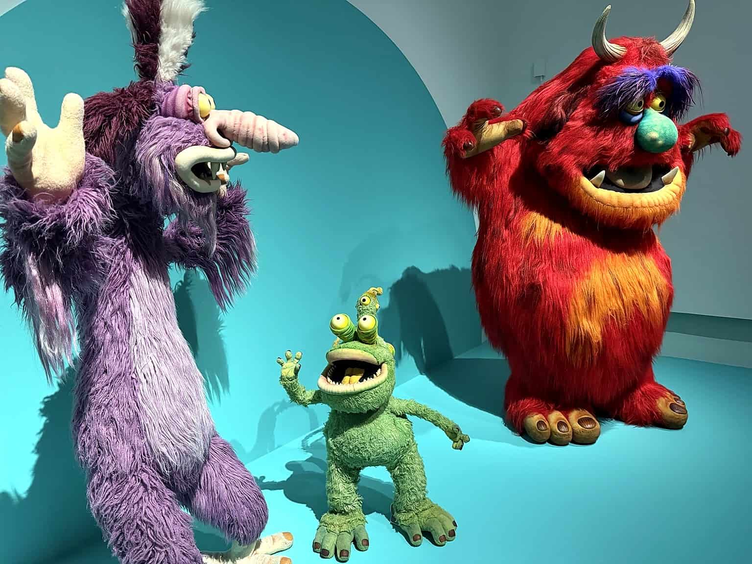 Colourful creature characters on display at the Jim Henson exhibition at GOMA in Brisbane